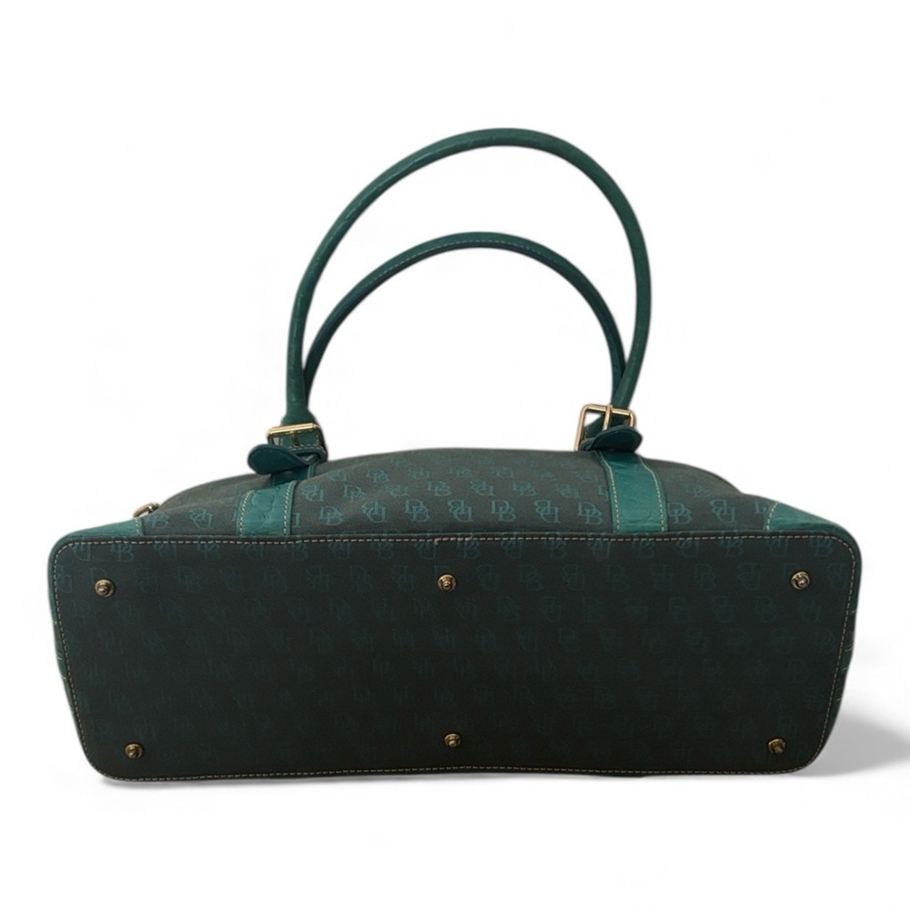 Dooney & Bourke Teal and Dark Green Satchel - Picture 5 of 8